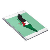 マップ内のパレスチナ国旗、Visit Palestine ノートブック (右側)