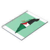 マップ内のパレスチナ国旗、Visit Palestine ノートブック (左側)