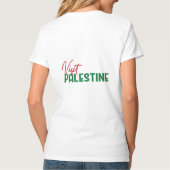 マップ内のパレスチナ国旗、Visit Palestine Tシャツ (裏面)