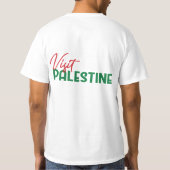 マップ内のパレスチナ国旗、Visit Palestine Tシャツ (裏面)