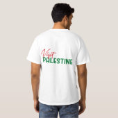 マップ内のパレスチナ国旗、Visit Palestine Tシャツ (裏面フル)