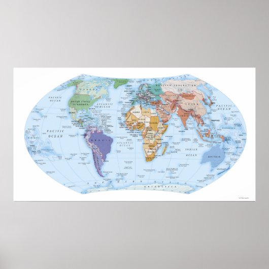 マップ図解入りの、写真付きの2 ポスター (正面)