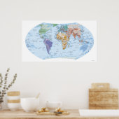 マップ図解入りの、写真付きの2 ポスター (キッチン)