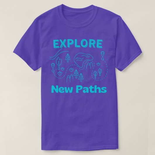 マップ外でハイキングする新しいパスを検出 Tシャツ (デザイン正面)