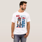 マップ愛国主義ホットドッグ+アライグマ愛好家 7月4日 Tシャツ (正面フル)