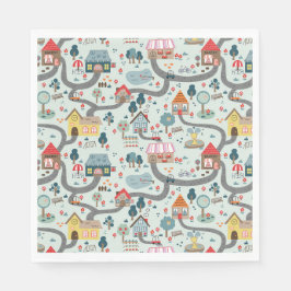 マップ紙ナプキンス スタンダードランチョンナプキン