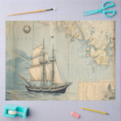 マップ航海のシリーズデザイン3 薄葉紙 (クラフト)