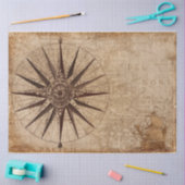 マップ航海の帆船コンパス分離の背景 薄葉紙 (クラフト)