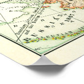 マップ領域成長統一された州レトロ ポスター (角)