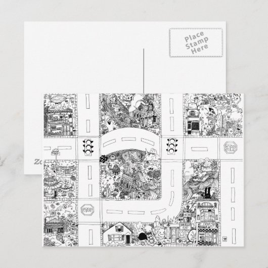 マップ3 / 4 ポストカード (正面/裏面)