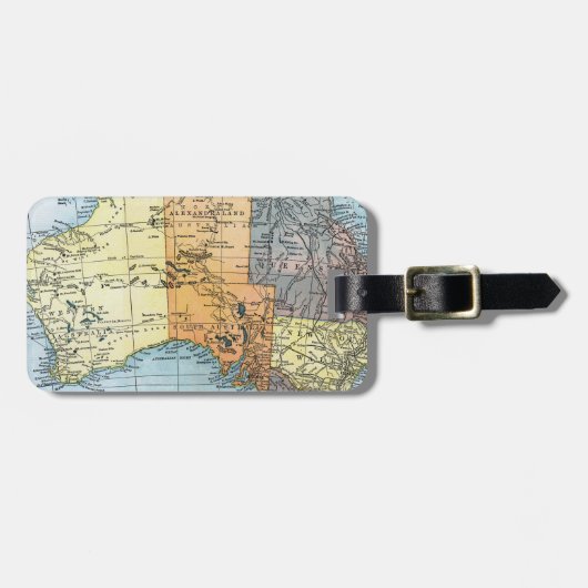 マップ:オーストラリア, c1890 ラゲッジタグ (正面横)