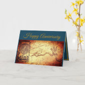 マップ&スフィアブルー記念日 カード (黄色い花)