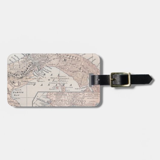 マップ：パナマ， 1907 ラゲッジタグ (正面横)