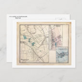 マップ，ブルームフィールド，ニュージャージー州ヴィンテージ ポストカード (正面/裏面)