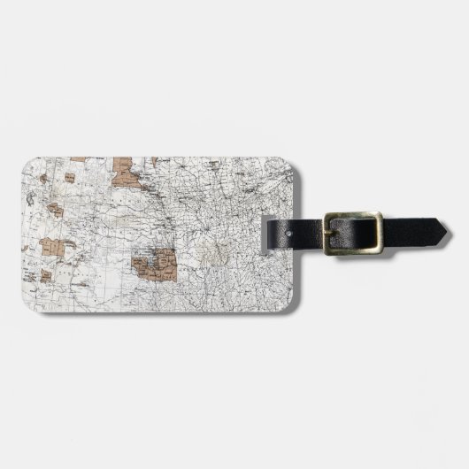 マップ：予約， 1888 ラゲッジタグ (正面横)