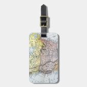 マップ：北米， 1890 ラゲッジタグ (正面縦)