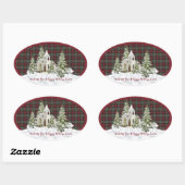 マッラクラン風化オリジナルスコットランドタータンチェック 楕円形シール (シート)