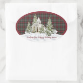 マッラクラン風化オリジナルスコットランドタータンチェック 楕円形シール (バッグ)