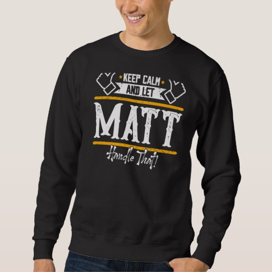 マッ保トはCalmとMattに スウェットシャツ (正面)