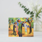 マッ威厳があるクアート:緑のジャケットの女性 ポストカード (スタンド正面)