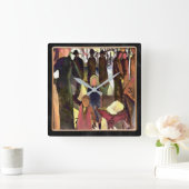 マッ威厳があるク絵画の別れ スクエア壁時計 (ホーム)