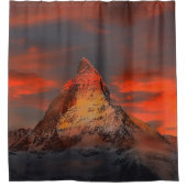 マッ素晴らしターホーン赤空景 シャワーカーテン (正面)