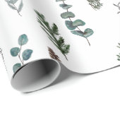 マツおよびユーカリの包装紙 ラッピングペーパー (ロールコーナー)