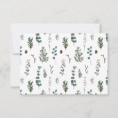 マツおよびユーカリRSVPの応答カード 出欠カード (裏面)