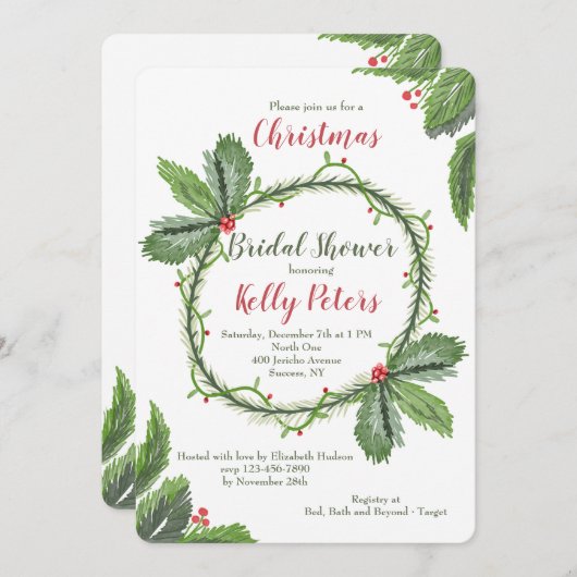 マツおよび果実の招待状 招待状 (正面/裏面)