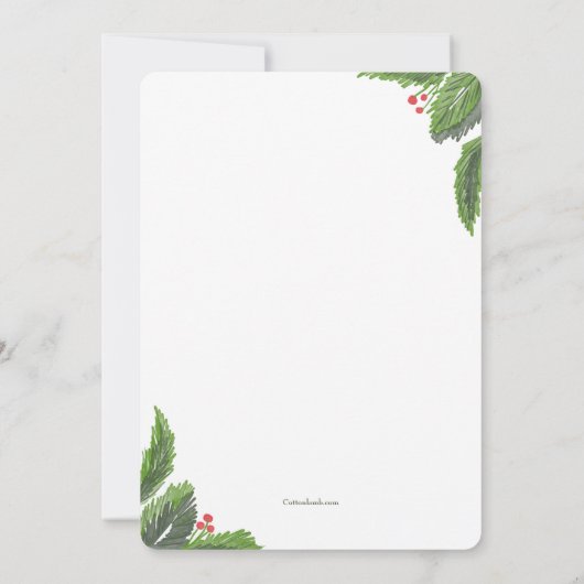 マツおよび果実の招待状 招待状 (裏面)