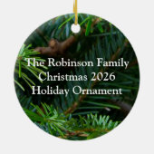 マツか金ゴールドまたは赤い弓 セラミックオーナメント (裏面)