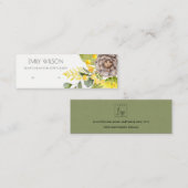 マツのヒマワユーカリのイヤリング表示ロゴ スキニー名刺 (正面/裏面)