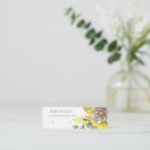 マツのヒマワユーカリのイヤリング表示ロゴ スキニー名刺 (スタンド正面)