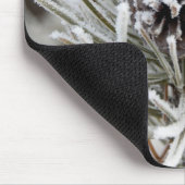 マツの円錐(凍っていイエローストーン) マウスパッド (コーナー)