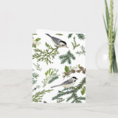 マツの葉の鳥 カード (裏面)
