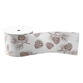マツもみのクリスマスツリーのヒマラヤスギのトウヒの円錐形 グログランリボン