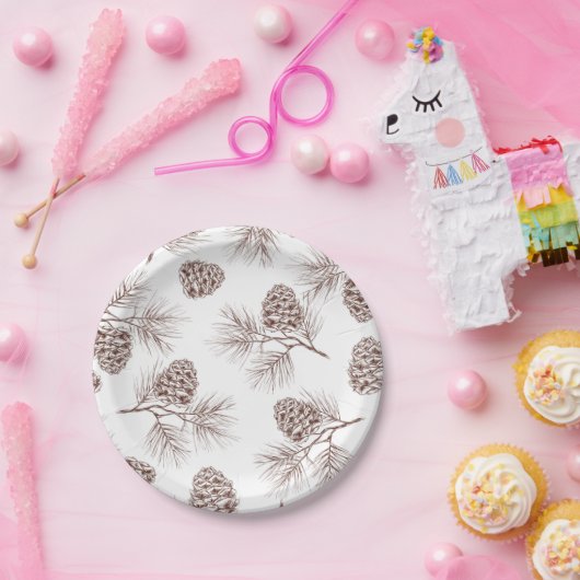 マツもみのクリスマスツリーのヒマラヤスギのトウヒの円錐形 ペーパープレート (パーティー)