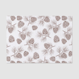 マツもみのクリスマスツリーのヒマラヤスギのトウヒの円錐形 薄葉紙