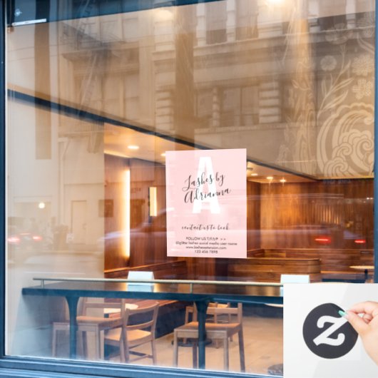 マツエク メイクアップ アーティスト スタイリスト ウィンドウサイン (カフェ窓)