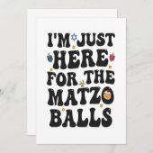 マツォボールが目当てよ ユーモア溢れるハヌカの友達   招待状 (正面/裏面)