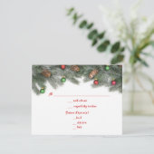 マツオーナメントのクリスマスの結婚式の応答カード 出欠カード (スタンド正面)