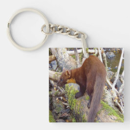 マツキャットの森の野生動物ギフト　素朴な自然 キーホルダー
