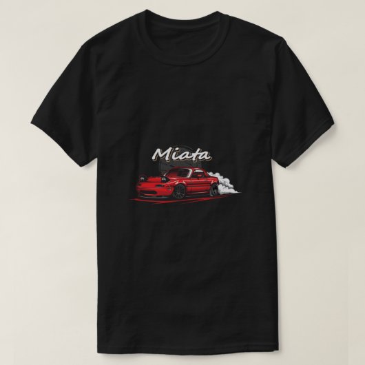 マツダMX5ミアタライトウェイトフード付きスウェットシャツ Tシャツ (デザイン正面)