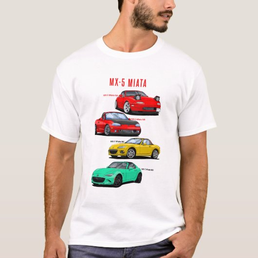 マツダMX-5ミアタファミリー Tシャツ (正面)
