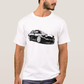 マツダRX7の回転式ベクトルイメージ Tシャツ (正面)