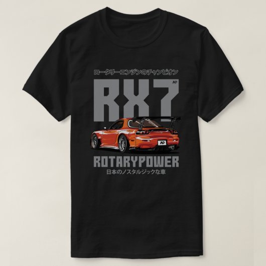 マツダRX7エッセンシャルTシャツ Tシャツ (デザイン正面)