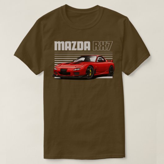 マツダRX7 2 Tシャツ (デザイン正面)