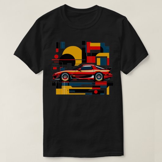 マツダRX7 2 Tシャツ (デザイン正面)