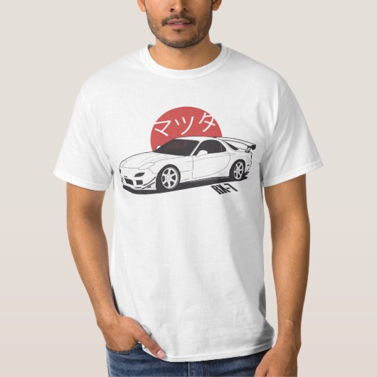 マツダRX7 - CarCorner Tシャツ (正面)