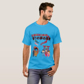 マツリの夢景　鮮やかなターコイズブルー Tシャツ (正面フル)